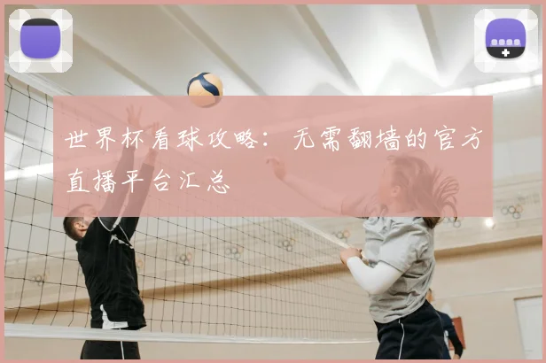 世界杯看球攻略：无需翻墙的官方直播平台汇总